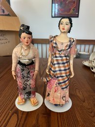 A5 Pair Of Ethnic Dolls Unknown Countries