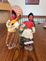 A5 Pair Of Mexican Folk Art Dolls
