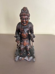 A-44 Chinese Wood Carving Of A Woodcutter