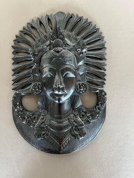 A-44 Balinese Carved Wood Head Wall Hanging