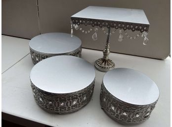 Lot Of 4 Opulent Treasures Cake Stands