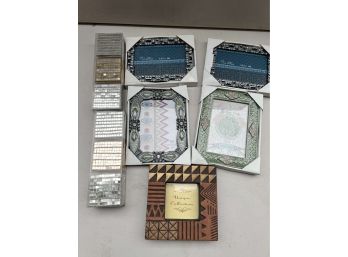 Collection Of Decorative Frames And Mosaic Boxes