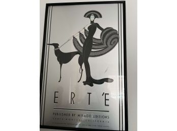 Framed Erte Poster - Mirage Editions 1980 - Santa Monica With Grosvenor Gallery