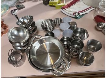 Large Lot Of Stainless Cookware - Calphalon,  Brandware, Anchor Hocking