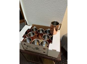 Lot Of 15 Double Wall Copper Moscow Mule Mugs