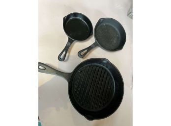 3 Cast Iron Skillets - Benjamin & Edwards, Chef's Mate