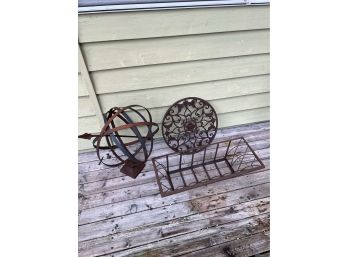 3 Pieces Metal Outdoor Decorations