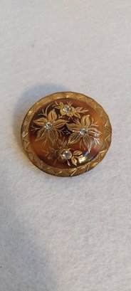 Antique Acrylic French Brooch (E-1)