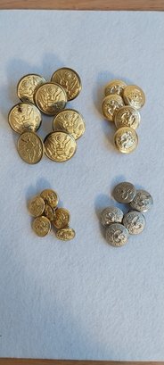 Collection Of Eagle Badge Buttons (E-9)