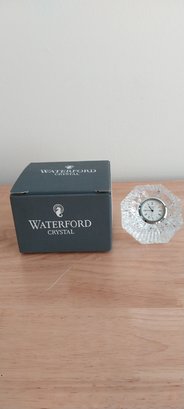 Waterford Crystal Diamond Paperweight Clock (ED45)