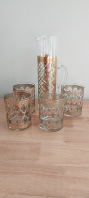 Culver Glass Cocktail Glasses Set (ED59)