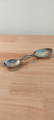 Antique Sterling Folding Double Spoon (ED18)