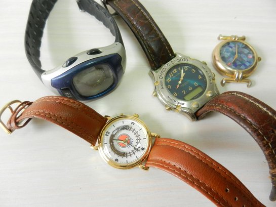 Vintage 4 Watches Inc Lionel Trains Watch And Fossil Face  (DP119)