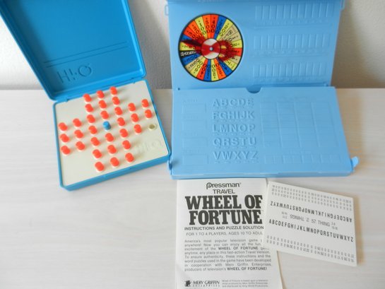 Vintage 1988 Pressman Travel Wheel Of Fortune And MB 1986 Hi Q Games   (DL46)