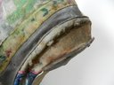 Vintage Nailed Heels Painted Details Lotus Foot Outdoor Shoes   (DP88)
