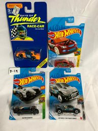 Lot Of 4 Hot Wheels And Matchbox Cars (P-19)