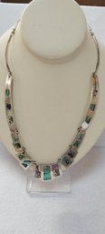 Silver And Abalone Necklace (C-13)