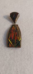 Reynetsa Leland Zuni Fire Opal Pendant (P-14)