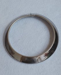 Vintage Ciner Flexible Silvertone Choker (E-2)