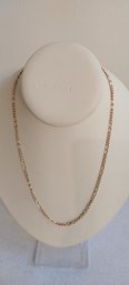 14K Gold Figaro Chain Necklace (E-4)