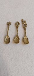 (3) Antique Italian Sugar Spoons (E-8)