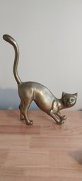 Vintage Brass Siamese Cat Statue (P-69)