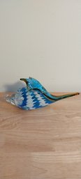 Blue Glass Conch Shell (P-89)
