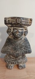 Anthropomorphic Tlaloc Aztec Figurine (P90)