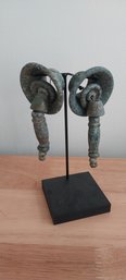 Pair Of Pre-Columbian Jade Ear Spools (P-141)