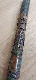 Vintage Mexican Relief Walking Stick (P-209)