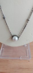 NWT Lagos Sterling Silver & Pearl Pendant Necklace (E-18)