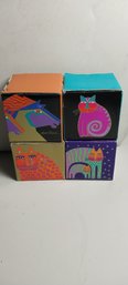 Vintage (4) Laurel Burch Mugs In Boxes (EE21 B-2)