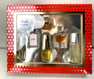 Vintage Maceys Box Of Mini Perfumes Inc Tresor/Estee Lauder  BNIB   (DE38)