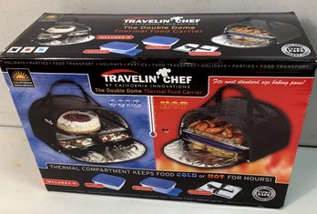 Travelin Chef Double Dome Thermal Food Carrier  Open Box   (B11)