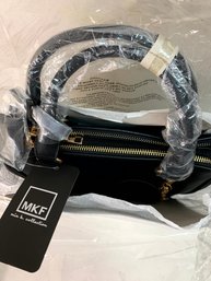 MKF Mia K Farrow Black Pebble Ruth Bag And Clutch Wallet BNWT   (DE52)