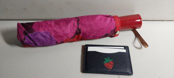 Coach Floral Umbrella And Business Card Holder (EE86 B9)