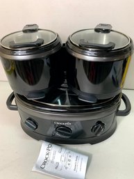 Black Crockpot Swing And Serve Looks Unused   (F10)