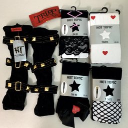 Vintage (5) Hot Topic Lot  3 Thi High, 1 Pair Tights, 1 Pair Arm Covers BNWT  (DE55)