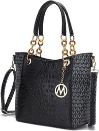 Mia K Collection Vegan Leather Miriam Satchel (EE56 B6)