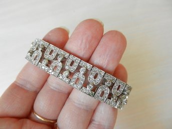 Vintage Sterling Silver Art Deco Style Bracelet   (DL14)