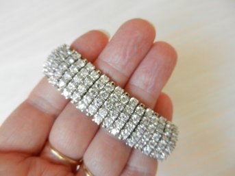 Vintage Sterling Silver CZ Bracelet   (DL15)