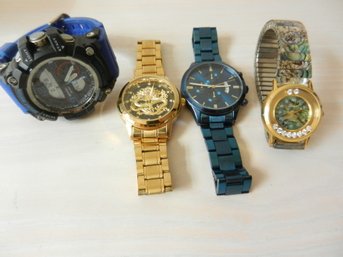 Vintage 4 Statement Pieces Fashion Watches Inc Samor/Cuera/dragon WatchMoP (DP118)