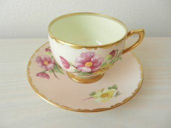 Vintage Shelley England Begonia 13493/59 Cup And Saucer   (DL35)