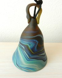 Vintage Hand Blown Stripey Glass Bell 4   (DL36)