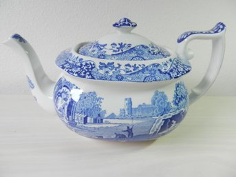 Vintage Spode England Pastoral Scene Teapot C1816V   (DL51)