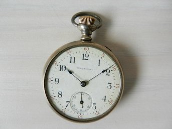 Vintage Waltham Sterling Pocket Watch  No Glass   (D24)