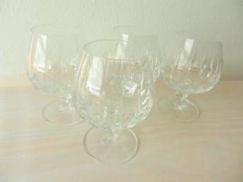 Vintage 4 Crystal Schott Zwiesel Brandy Snifter Glasses  (DL62)