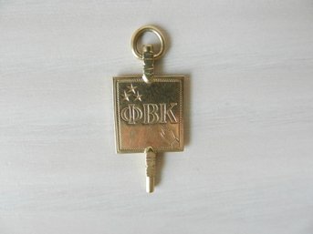 Phi Beta Kappa Key Pendant 10k   (D42)