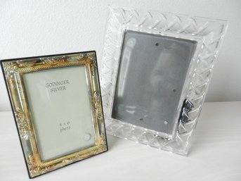 Vintage 2 Picture Frames Rosenthal Crystal And Godinger   (DE13)