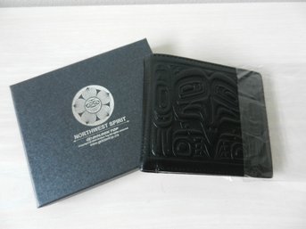 Vintage Frances Horne Sr Raven Design Tooled Leather Wallet Northwestern Spirit BNIB (DE6)